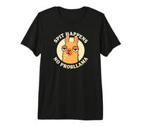 Spit Happens No Probllama Funny Llama Humor Graphic Design Camiseta Premium