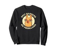Spit Happens No Probllama Funny Llama Humor Graphic Design Sudadera