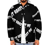 SPIT ROAST ME - Chaqueta de béisbol para hombre, sudadera con botones, abrigos de manga larga, Estilo:, 3XL