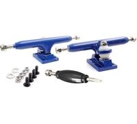 SPITBOARDS 32 mm Fingerboard Pro Trucks by, Real Lock Nuts, Single Axis, Kingpins, Rubber O-Ring Urethane Bushings, Optimised Hanger, Width 32 mm for Fingerboard Tuning & Assembling (Navy)