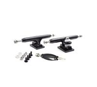 SPITBOARDS 34 mm Fingerboard Pro Trucks by Real Lock-Nuts, Rubber O-Ring Urethane Bushings, Optimized Hanger, Width 34 mm, para tuning y montaje de monopatín (negro)