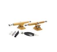 SPITBOARDS 34 mm Fingerboard Pro Trucks by Real Lock-Nuts, Rubber O-Ring Urethane Bushings, Optimized Hanger, Width 34 mm, for Fingerboard Tuning & Assembling (amarillo)