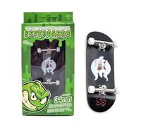 SPITBOARDS 34 mm x 96 mm Fingerboard Set-Up Completo | Cubierta de Madera Real | Trucks Con Tuercas de Seguridad y Bujes | Ruedas de Poliuretano Con Rodamientos | Ghost 'Charly'