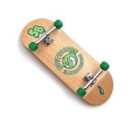 SPITBOARDS 34 mm x 96 mm Pro Fingerboard Set-Up (Complete) | Real Wood Deck | Pro Trucks with Lock-Nuts and Pro Bushings | Polyurethane Pro Wheels with Bearings | Round Emblem (Wood Version)