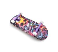 SPITBOARDS 34 x 96 mm Juego Completo de Monopatín de Madera, Pre-ensamblado, 5 Capas de Madera, Trucks Pro con Tuercas de Seguridad, Rodamientos CNC, Ruedas, Gráficos de Desgaste Real, Cinta de Agarre