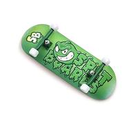 SPITBOARDS 34mm x 96mm Pro Fingerboard Set-Up (Complete) | Real Wood Deck | Pro Trucks with Lock-Nuts | Polyurethane Pro Wheels with Bearings | Logo (Green Version)