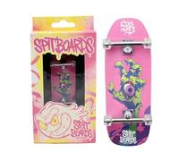 SPITBOARDS® Diapasón Oldschool Cruiser Pro de 34 mm, configuración completa, madera de 5 capas premontada, camiones profesionales, ruedas de rodamiento de uretano suave 60D, gráficos de uso real,