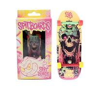 SPITBOARDS® Diapasón Oldschool Cruiser Pro de 34 mm, configuración completa, madera de 5 capas premontada, camiones profesionales, ruedas de rodamiento de uretano suave 60D, gráficos de uso real,