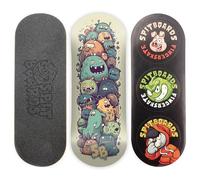 SPITBOARDS Tabla para monopatín de 34 mm - Madera Real (5 Capas) Classic Popsicle Street Shape - Tamaño: 34 x 96 mm - Tabla gráfica única (Real Wear) - Optimized Concave - Monster Party