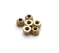 SPITBOARDS Tuercas de bloqueo de diapasón para diapasones profesionales completos, inserto de nailon, primeros auxilios, sistema de autobloqueo, piezas de repuesto, 6 piezas (dorado)