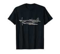 Spitfire Graphic WW2 War Spitfire Aviones de combate Aviones Camiseta