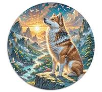 Spitz japonés 1000 Piezas Rompecabezas Redondo para Adultos Intelectual Desafío para Niños Diseño Rico En Colores Comparativamente Simple con Alta Variedad De Formas 1000pcs (67.5x67.5cm)
