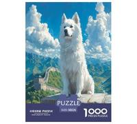 Spitz japonés Puzzle Imposible,desafío for Adults Entretenimiento Creativo 1000 Piezas Obra De Arte De Juego De para Adultos Y Niños Mayores De 12 Años 38x26cm/1000pcs