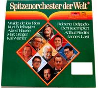 SPITZENORCHESTER DER WELT / Waldo de los Rios / Kurt Edelhagen / Alfred Hause / Max Greger / Kai Warner / Roberto Delgado / Bert Kaempfert / Arthur Fiedler / James Last / Klapp-Bildhülle / Polydor # 2434107 und 108 / Deutsche Pressung / 12" Vinyl Doppel-Langspiel Schallplatte