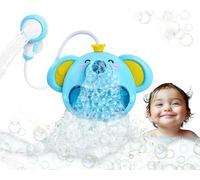 SPITZER TOYS® Juguete de bañera, elefante de espuma con función de ducha, juguete acuático, juguete de bañera con máquina de espuma, juguete de baño para bebés, diversión en el baño para niños y niñas