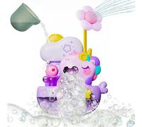 SPITZER TOYS® Unicornio de Espuma con Ducha para bebé, Juguete de baño con pompas de jabón, Juguete para bañera, Juego de Juguetes de Agua para bebés para niñas y niños a Partir de 1, 2, 3, 4 años