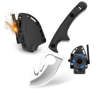 SPITZKANTE Cuchillo al aire libre Ho - yn, clip ajustable de 360 °, longitud de la cuchilla de 6,2 cm, cuchillo de collar de Buen gancho con tubo integrado.