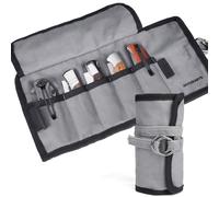 SPITZKANTE Estuche para cuchillos - 5 ranuras para almacenamiento seguro, plegable de lona, compacto, portátil, para EDC, camping, colección