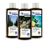 Spitzner esencia para saunas Cuerpo & Mente: Ciprés-Romero, Melisa-Miel, Cítrico-Menta (3 x 190 ml)