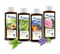 Spitzner esencia para saunas Matador de estrés: Té verde-Aguacate, Hierba de limón-Albahaca, Lavanda-Kumquat y Rosa (4 x 190 ml)