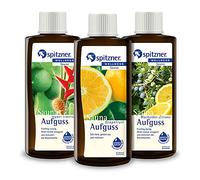 Spitzner esencia para saunas Vitalidad y Energía: Pomelo, Enebro-Limón, Jengibre-Lima (3 x 190 ml)