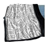 Spizummp Mantas para colorear para la familia, lavables y cómodas, colorea tu propia manta, para familiares, niños, niñas, amantes del arte, sala de estar, camping, aula, fiesta