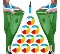 SPKVINOS Granny Pants Yard Game, 10 Balls and 1Pump, Backyard Parties and Field Day, Granny Pants Outdoor Game (Green 2pcs)