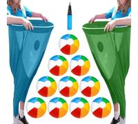 SPKVINOS Granny Pants Yard Game, 10 Balls and 1Pump, Backyard Parties and Field Day, Granny Pants Outdoor Game (Blue+Green)