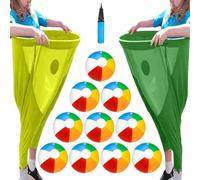 SPKVINOS Granny Pants Yard Game, 10 Balls and 1Pump, Backyard Parties and Field Day, Granny Pants Outdoor Game (Yellow+Green)