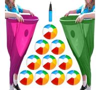 SPKVINOS Granny Pants Yard Game, 10 Balls and 1Pump, Backyard Parties and Field Day, Granny Pants Outdoor Game (Pink+Green)