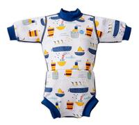 Splash About Happy Nappy Wetsuit Traje de baño de una Pieza, Tug Boats, 0-4 Meses Unisex bebé