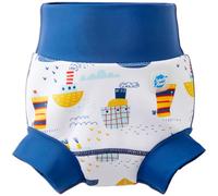 Splash About Happy Nappy Wiederverwendbar Schwimmwindel, Tug Boats, 6-12 Monate, Pañal de natación para bebés y niños pequeños