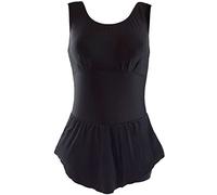 Splash About Traje de baño femenino con falda y protección contra la incontinencia incorporada, Negro 12-14