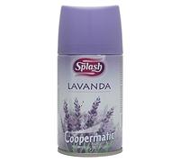 Splash Aerosol Ambientador Coopermatic, Recambio Automático, Fragancia Lavanda, Contenido: 250 ml (Paquete de 6)