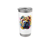 Splash Art Chinese Shar-Pei Shar Pei Vaso térmico de acero inoxidable de doble pared