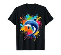 Splash Art Dolphin Design Hermosos Amantes de los Delfines Camiseta