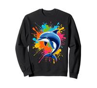 Splash Art Dolphin Design Hermosos Amantes de los Delfines Sudadera