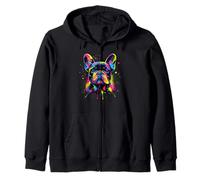 Splash Art French Bulldog Frenchie Bulldogs Sudadera con Capucha