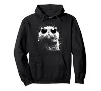 Splash Art - Gafas de Sol Estilo Grunge, diseño de Gato Sudadera con Capucha
