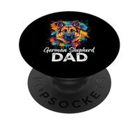 Splash Art German Shepherd Dad GSD PopSockets PopGrip Adhesivo