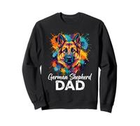 Splash Art German Shepherd Dad GSD Sudadera