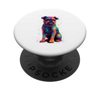 Splash Art Griffon Bruxellois Brussels Griffon PopSockets PopGrip Adhesivo