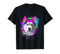 Splash Art Husky Siberiano Dueño De Un Perro Regalo Perros Camiseta