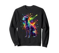 Splash Art Italian Greyhound with Headphones Sudadera