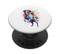 Splash Art Jack Russell PopSockets PopGrip Adhesivo