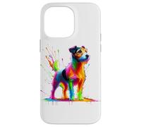 Splash Art Jack Russell Terrier Carcasa para iPhone 14 Pro Max