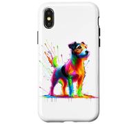 Splash Art Jack Russell Terrier Carcasa para iPhone X/XS