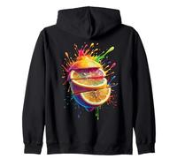 Splash Art Slice Orange Oranges Sudadera con Capucha