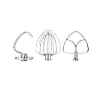 Splash bar, Compatible con batidora de pie con cabezal inclinable KitchenAid de 4,5 a 5 cuartos de galón. Incluye 6 batidores de alambre, batidor plano y gancho for masa. ,Essential baking tools