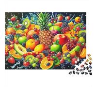 Splash de Fruta Fresca Rompecabezas 1000 Piezas Acertijos Inteligentes Ilustrados Adultos Papel DIY Regalo Navidad Familiar 70x50cm/1000pcs
